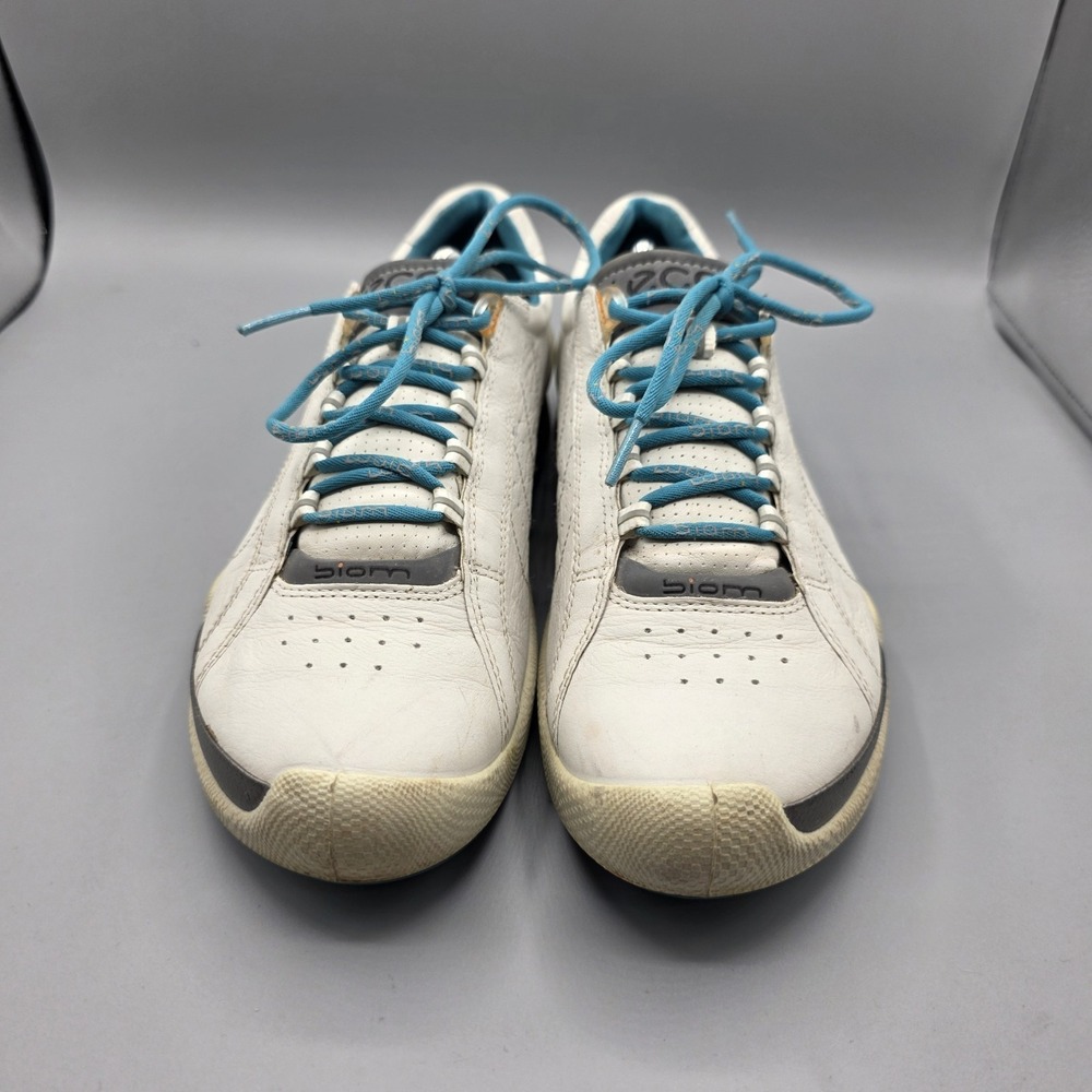 Ecco Biom Golf Shoes Womens 40 White Leather Hyrdomax Spikeless‎ Lace Up - Picture 3 of 15
